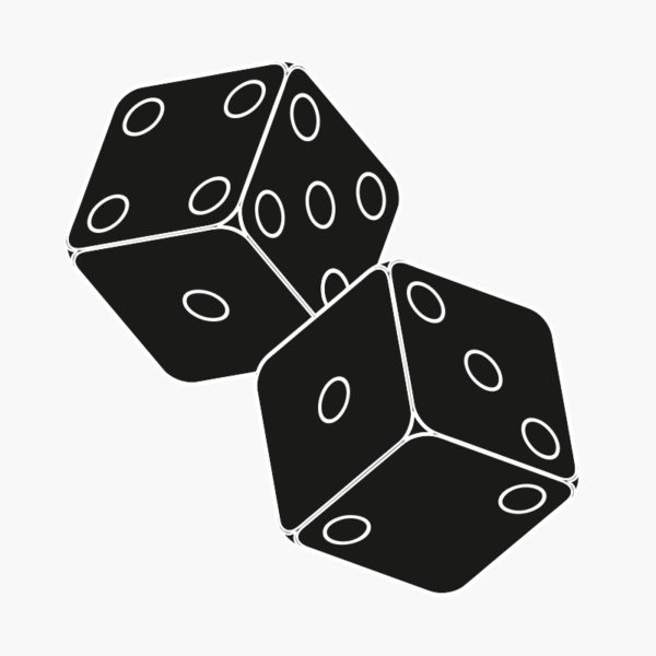 Roll the dice sticker